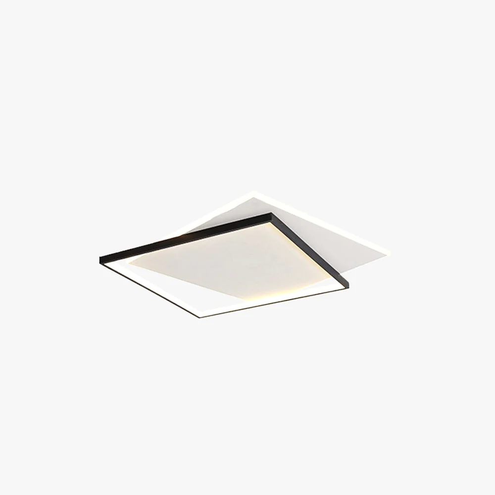 Exceptional Quinn Modern Duo-Square Flush Mount Ceiling Light Elite