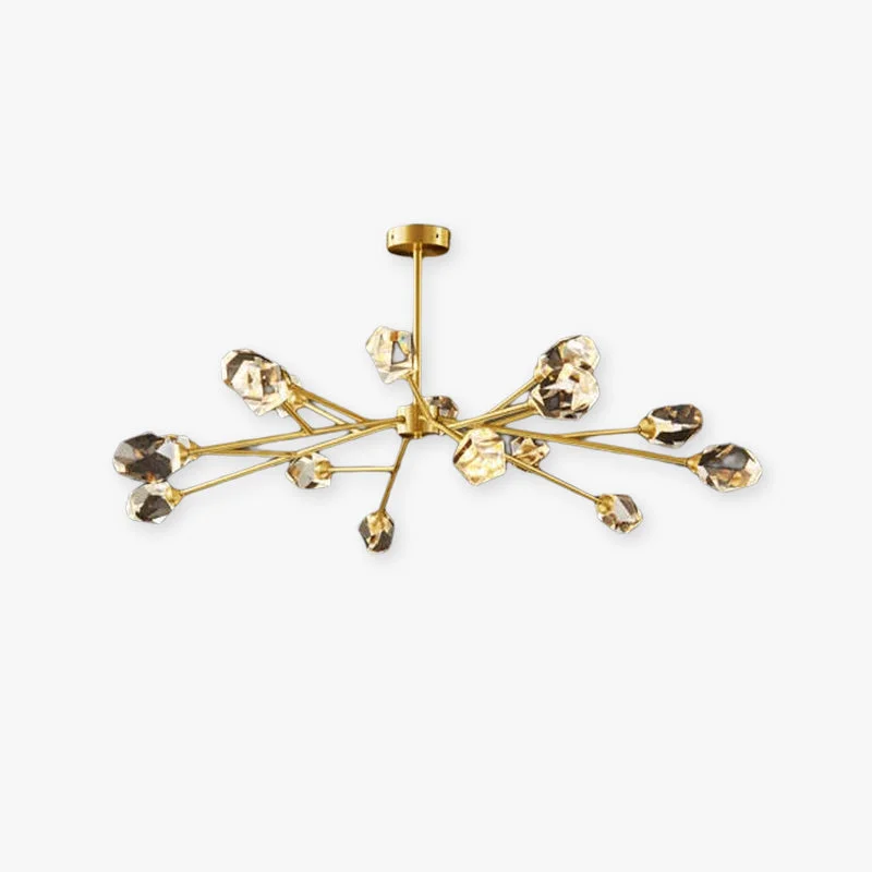 Genuine Kristy Luxurious Crystal Chandelier Living Room Golden Fine Crafted