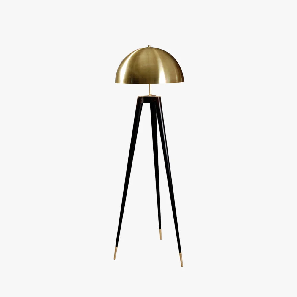 Next-Generation Carins Modern Metal Tripod Floor Lamp Black Gold Expertly Made