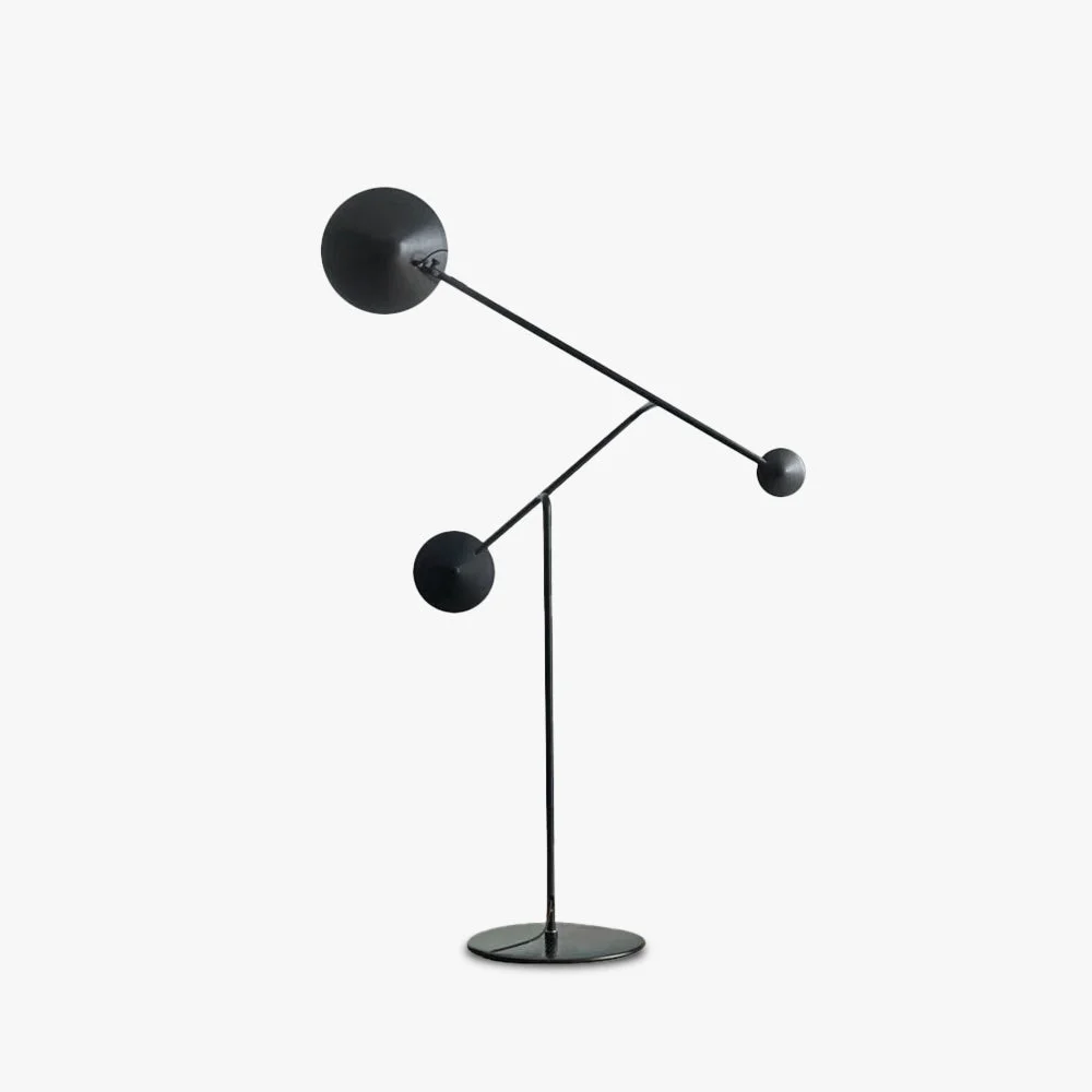 Traditional Avi Post Modern Metal Floor Lamp Black Solid