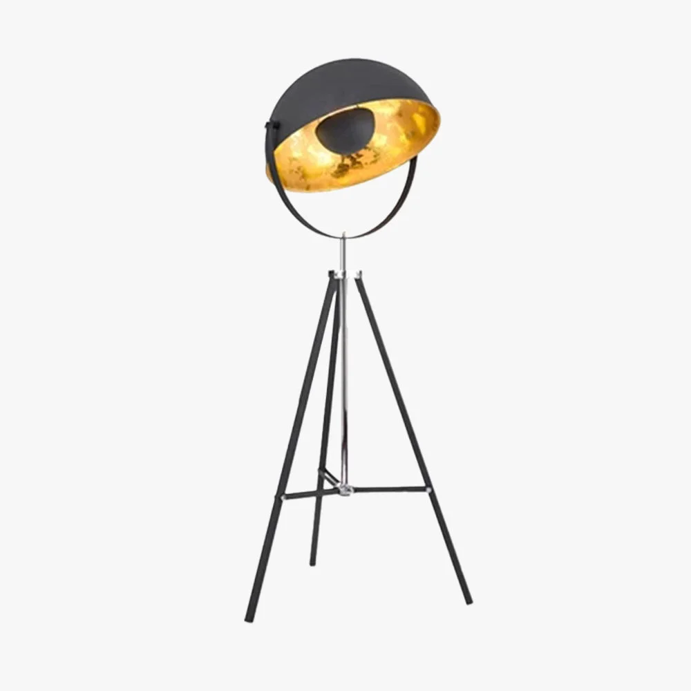 Healthy Salgado Vintage Industrial Tripod Metal projector floor lamp Black Premium Material