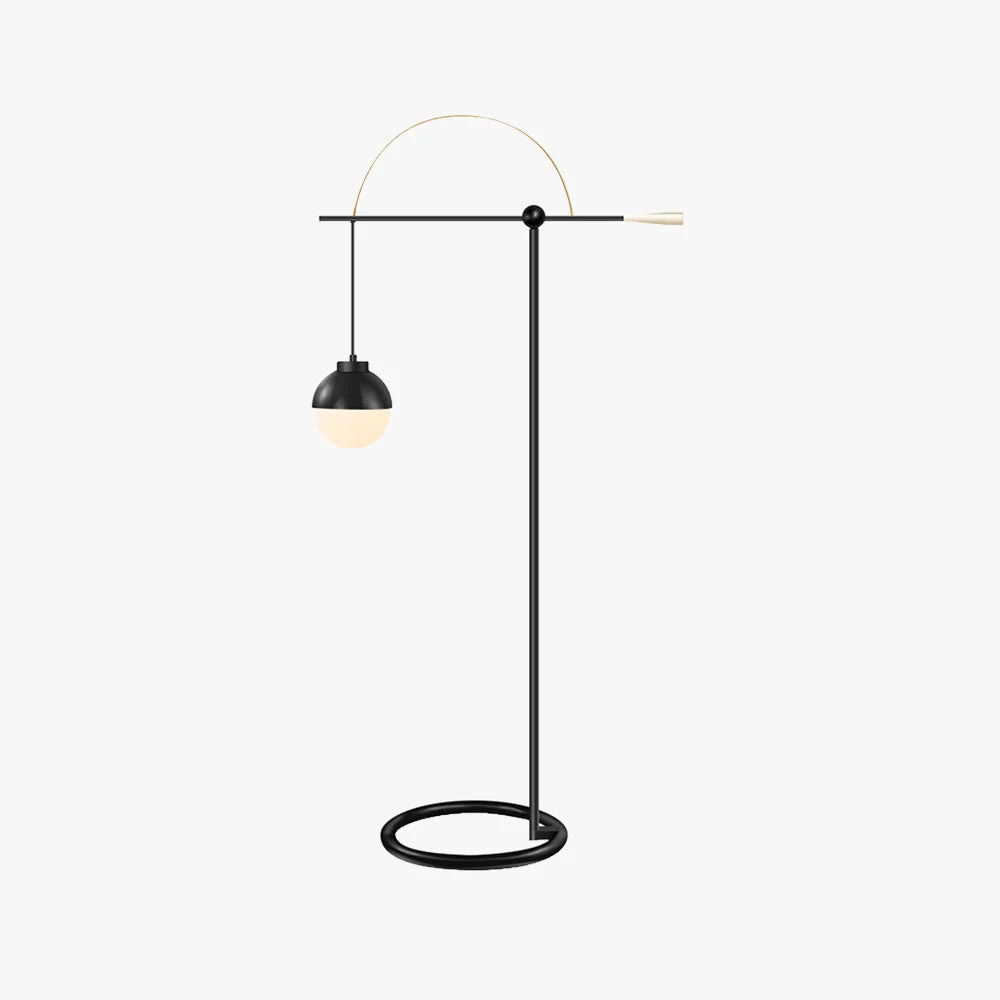 Consistent Valentina Modern Nordic Curved Bubble Metal Glass Floor lamp Black Healthy