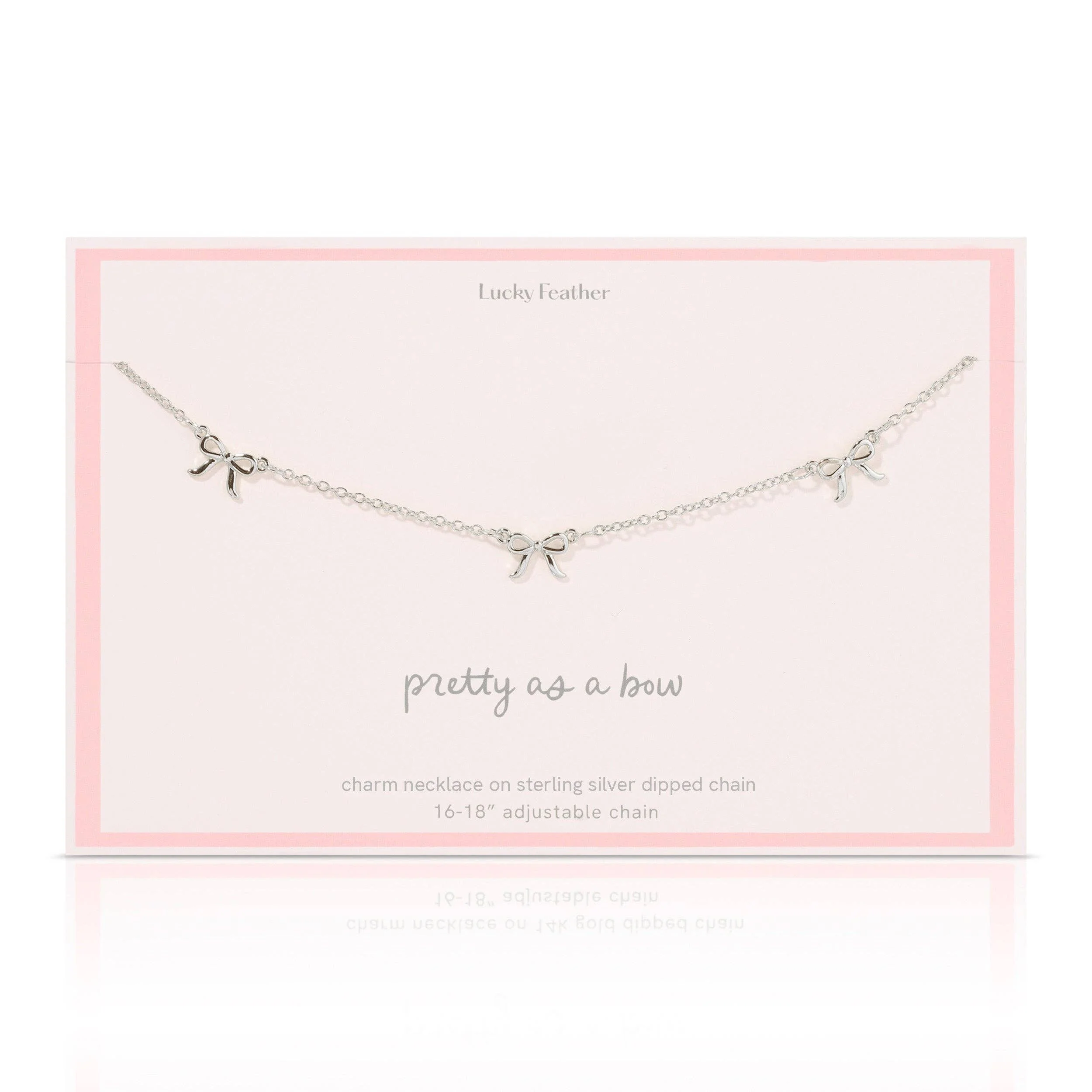 Easy-to-Use Beautiful Bows – 3 Bow Necklace – Silver Original