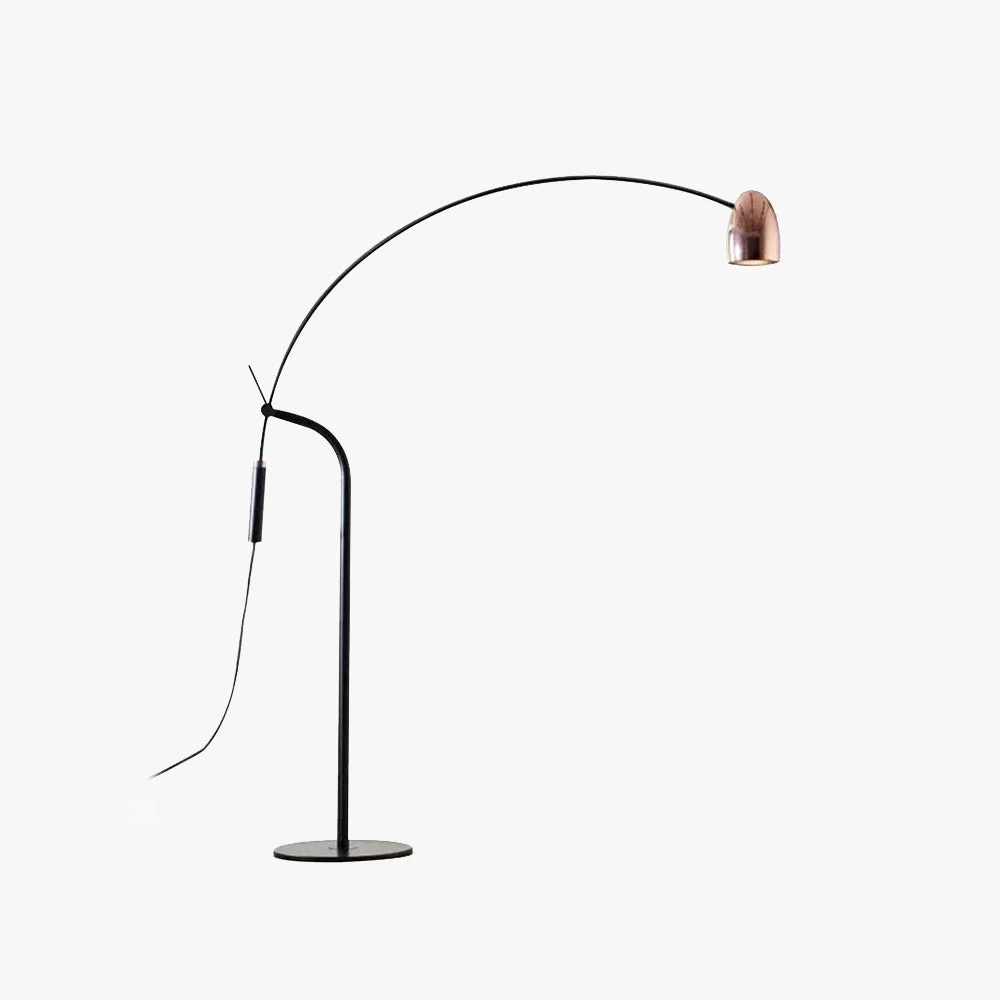 First-Class Cooley Artistic Minimalist Arc Floor Lamp Rose Gold Solid