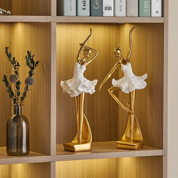 Exceptional Nordic-Style Ballet Dancer Desktop Decor Crafted