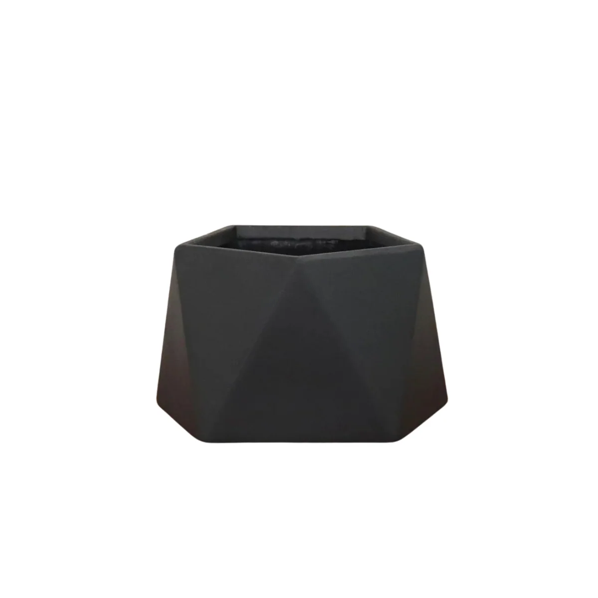 Expertly Made Ion Short Fiberclay Planter Black Medium Dependable