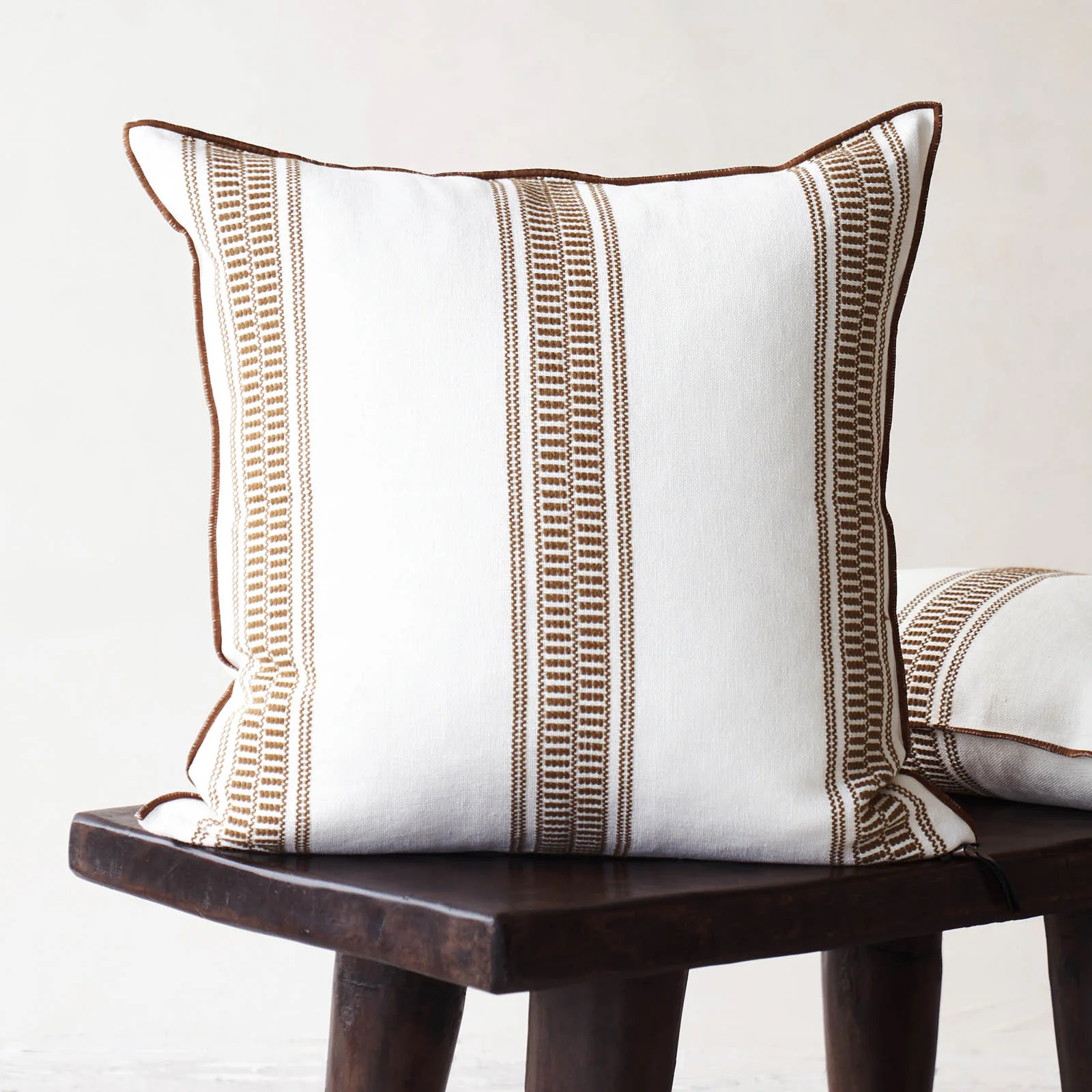Sustainable Rayure Cushion Canvas – Havane 65 x 65cm Effective