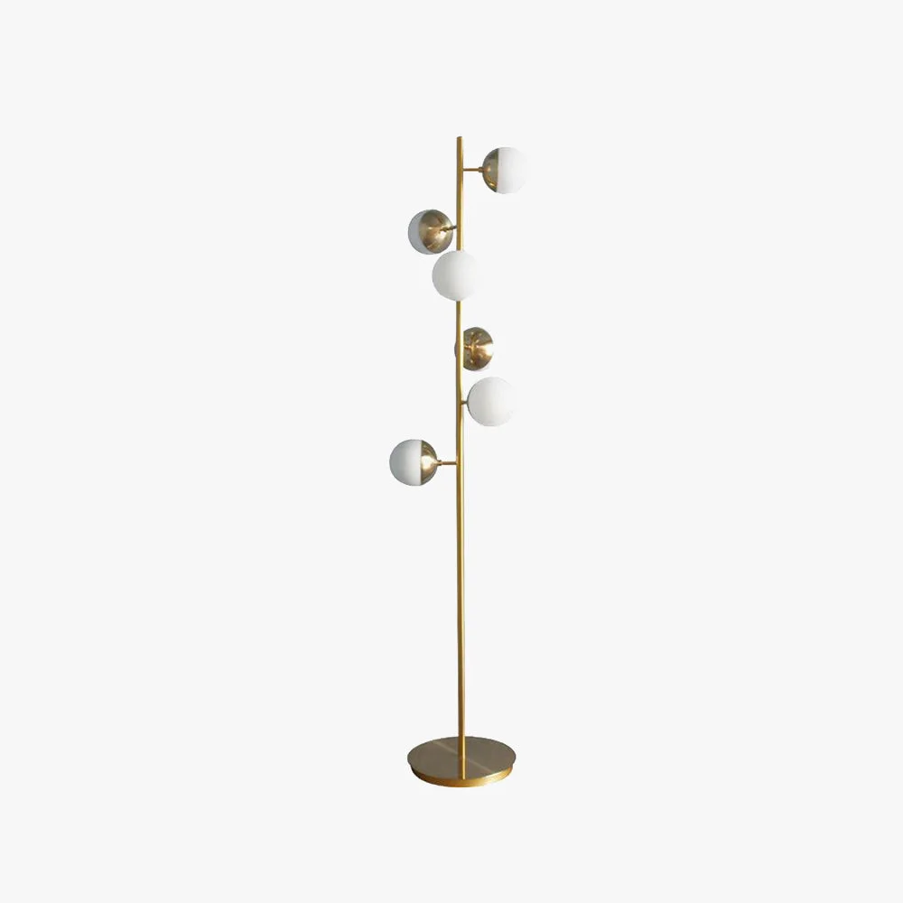 Environmentally Friendly Valentina Floor Lamp Ball Modern Metal Ceramic White Gold Living Room Innovative