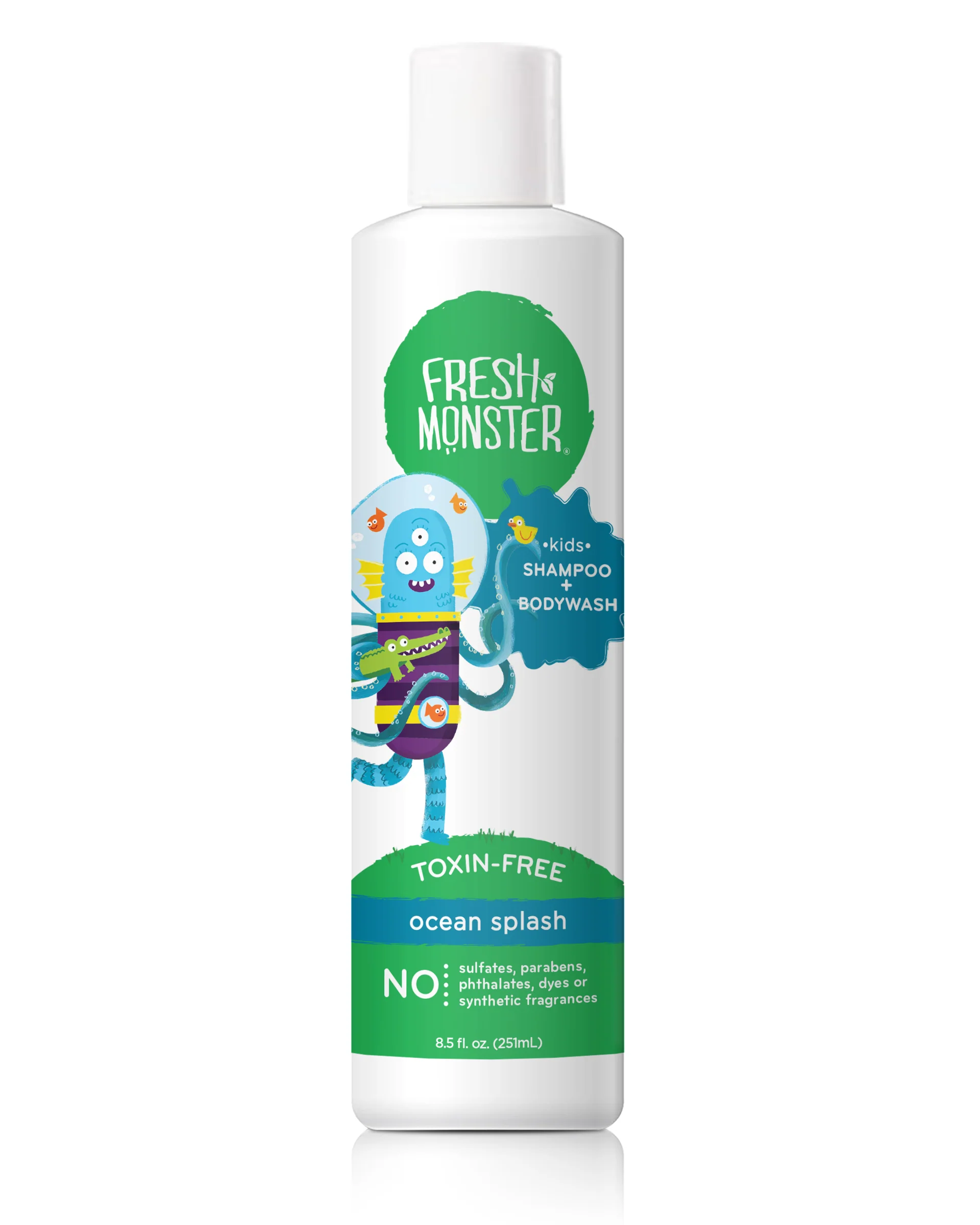 Secure Fresh Monster Kids Body Wash Shampoo 2in1 Environmentally Friendly