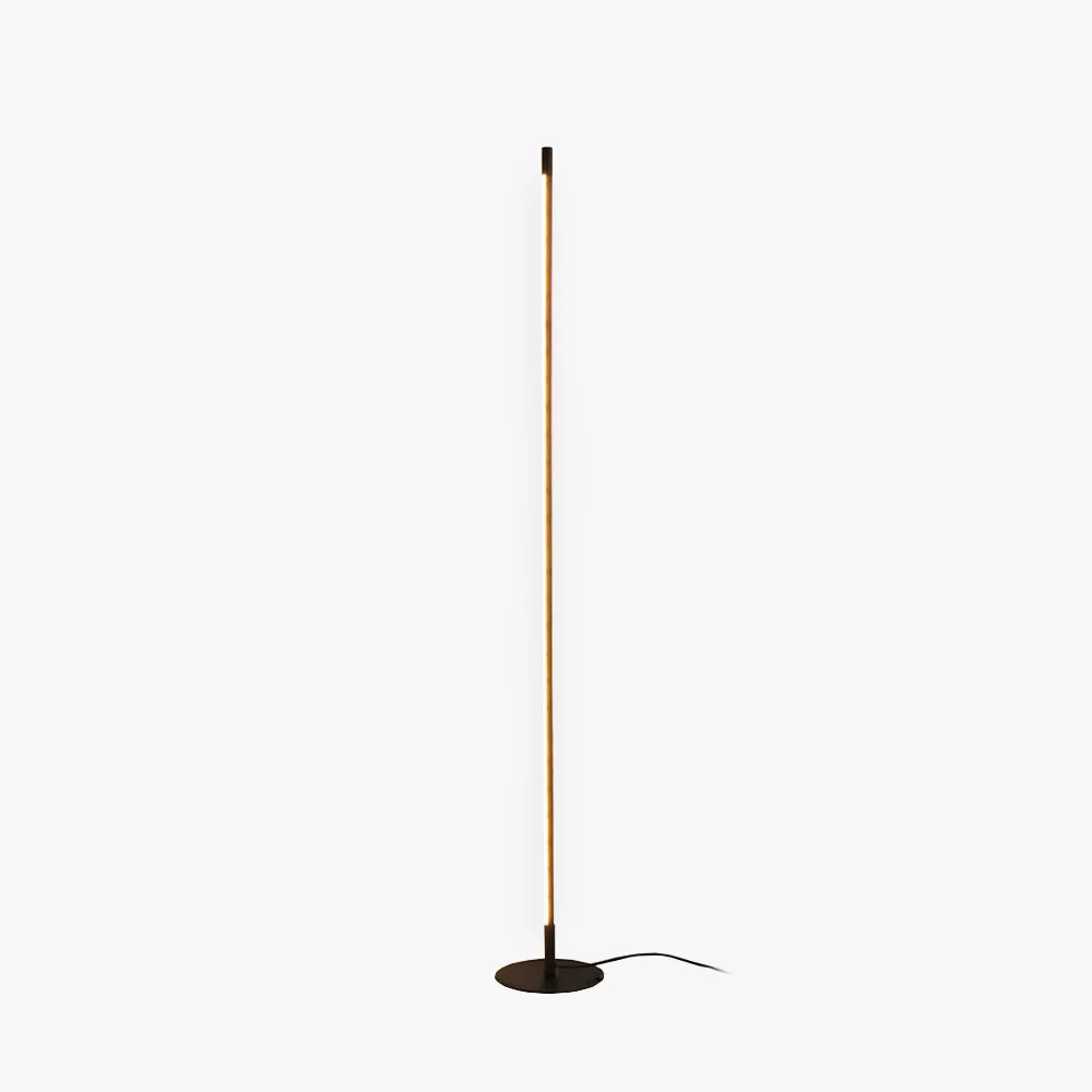Genuine Edge Modern Minimalist Linear Floor Lamp Metal Silica Gel Living Room Solid
