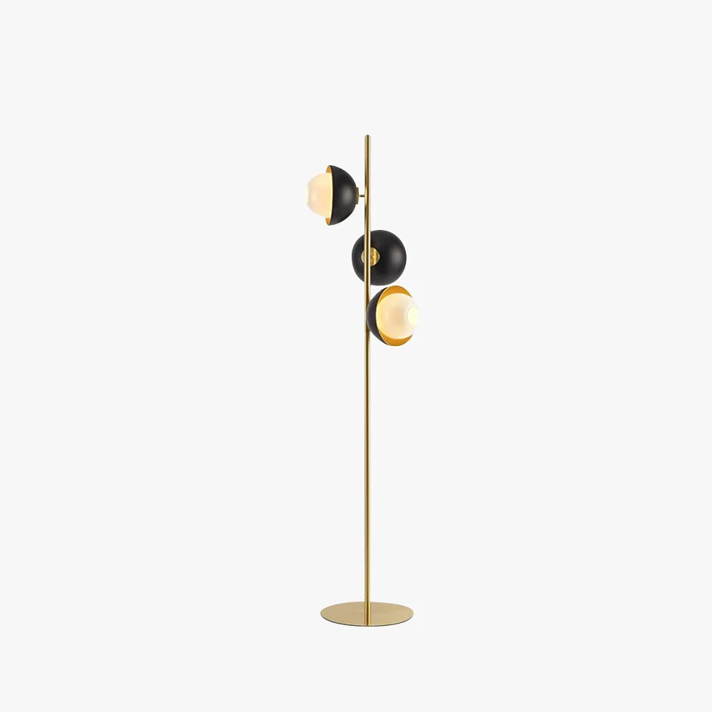 Classic Salgado Black Gold Semicircle Floor Lamp 3 Heads Metal 53 Next-Generation