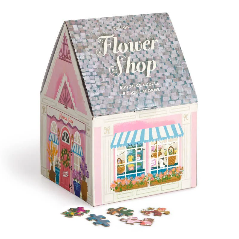 Green Joy Laforme Flower Shop 500 Piece House Puzzle Flexible