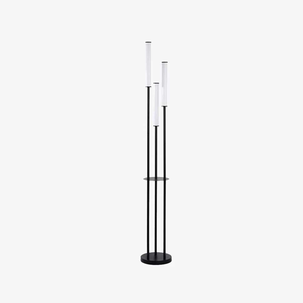 Safe Eryn Modern 3 head Black Metal Arcylic Floor Lamp Detailed