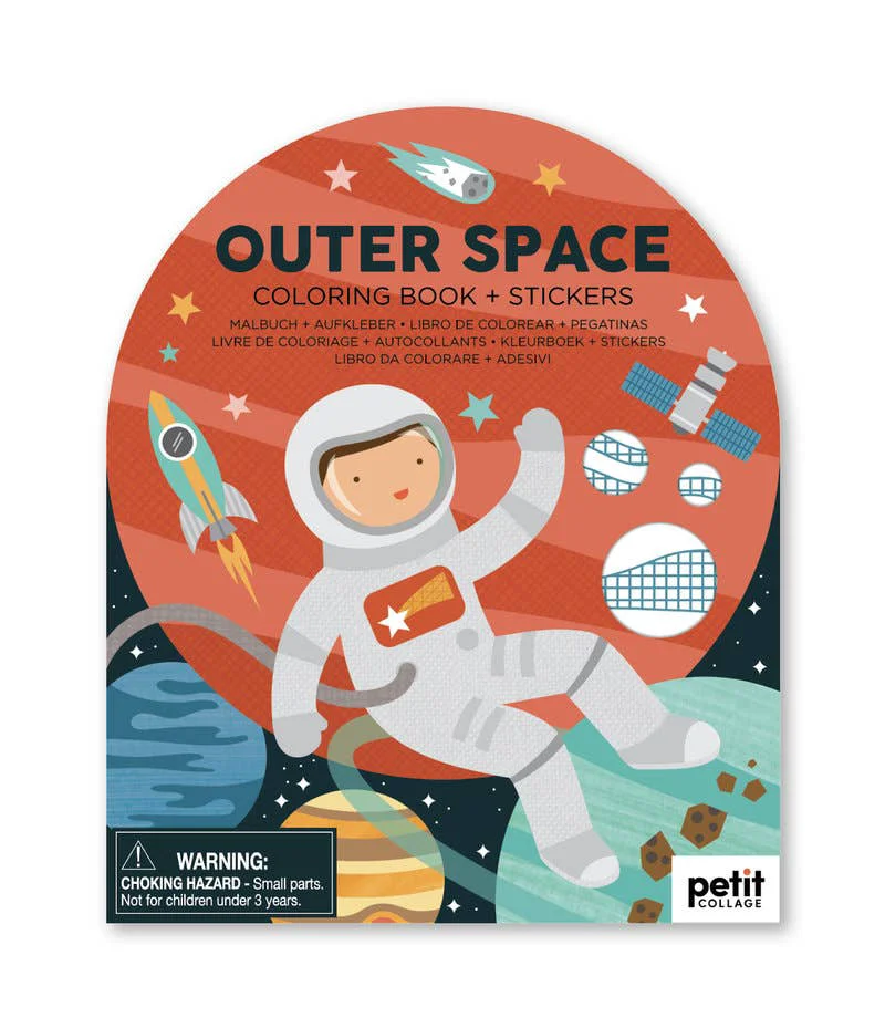 Superior Coloring Book with Stickers Outer Space Professional