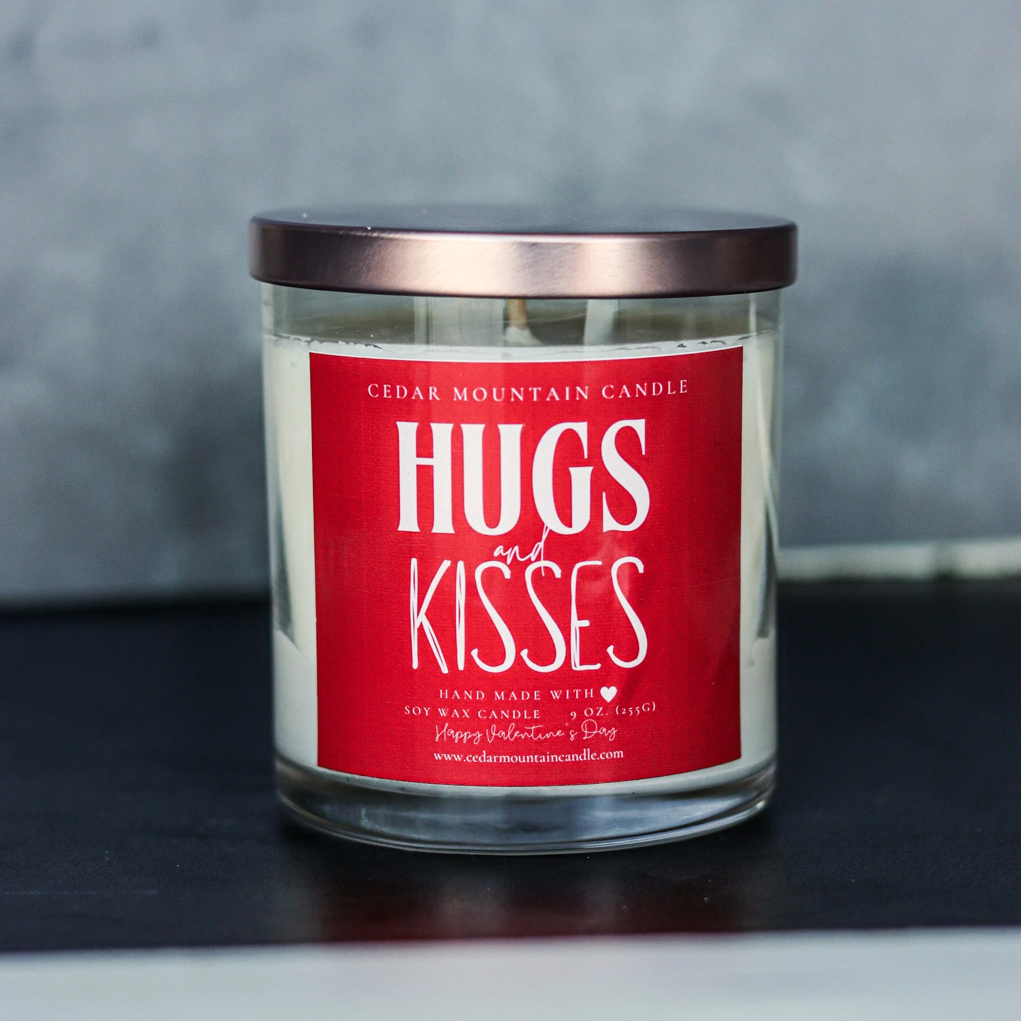Authentic Hugs Kisses – Valentine’s Day Soy Candle – 9 oz Whiskey Glass Jar – Choose Your Scent Top-Quality