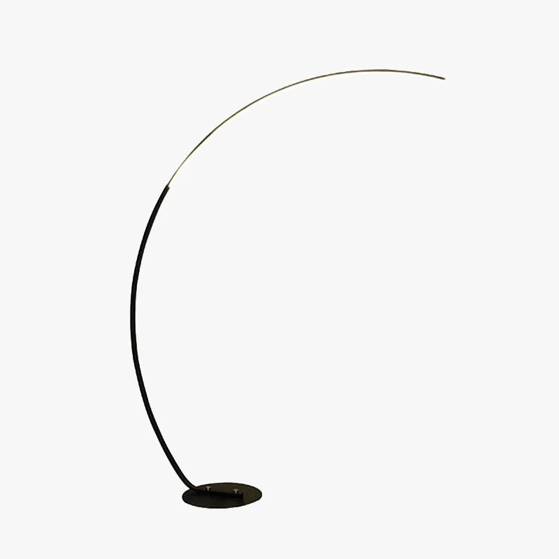 Certified Edge Modern Arc LED Floor Lamp Black White Metal Silicon Smooth
