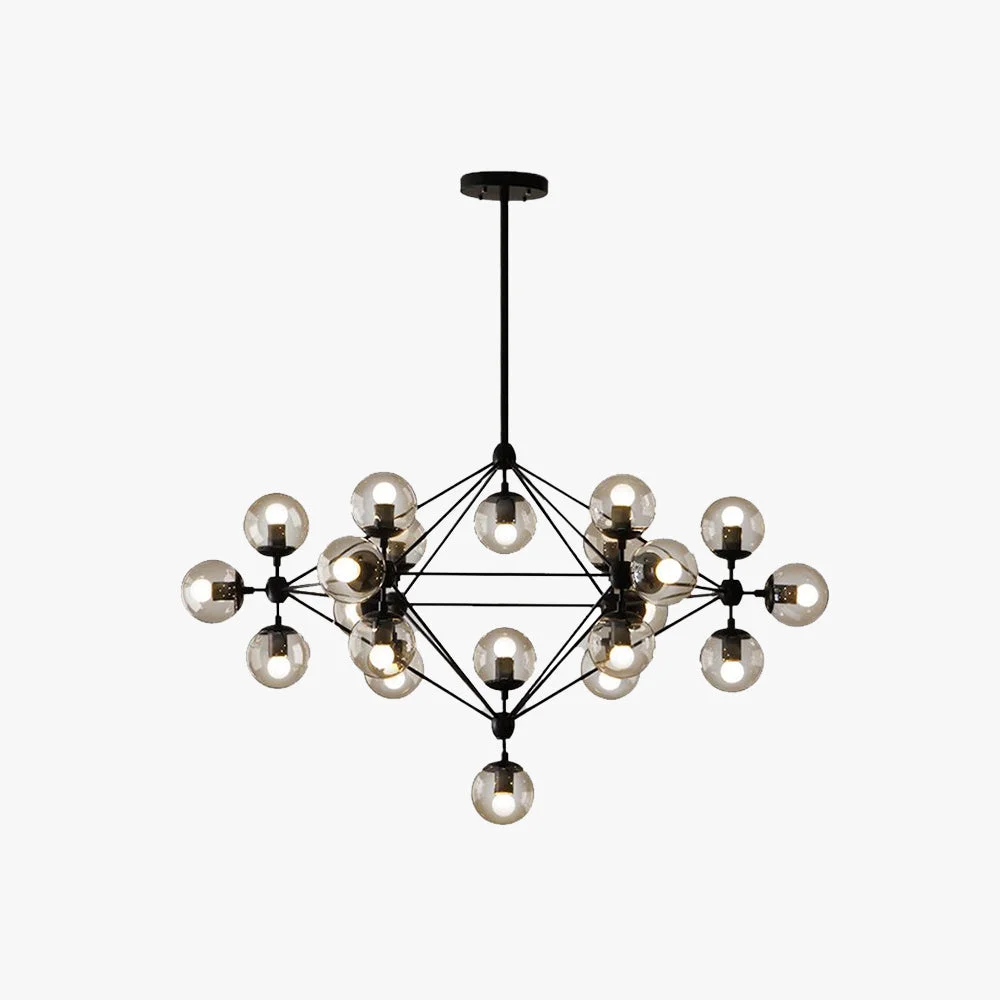 Smart Valentina Pendant Light Bubble Modern Glass Metal Black Bedroom Flexible