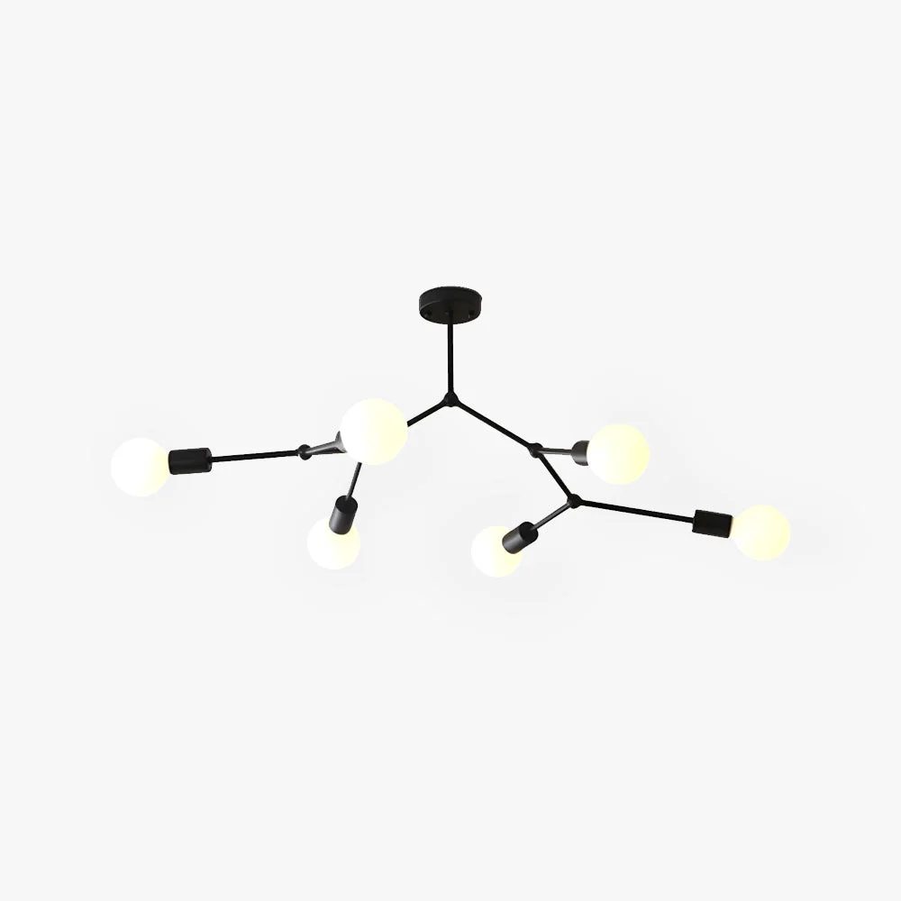 Trendy Valentina Industrial Bubbles Chandelier Black White Gold Recyclable