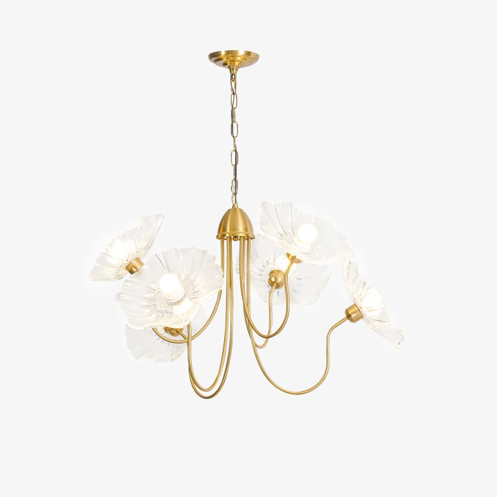 Consistent Bella Modern Flower Art Deco Metal Glass Chandelier Pink Bedroom Stylish
