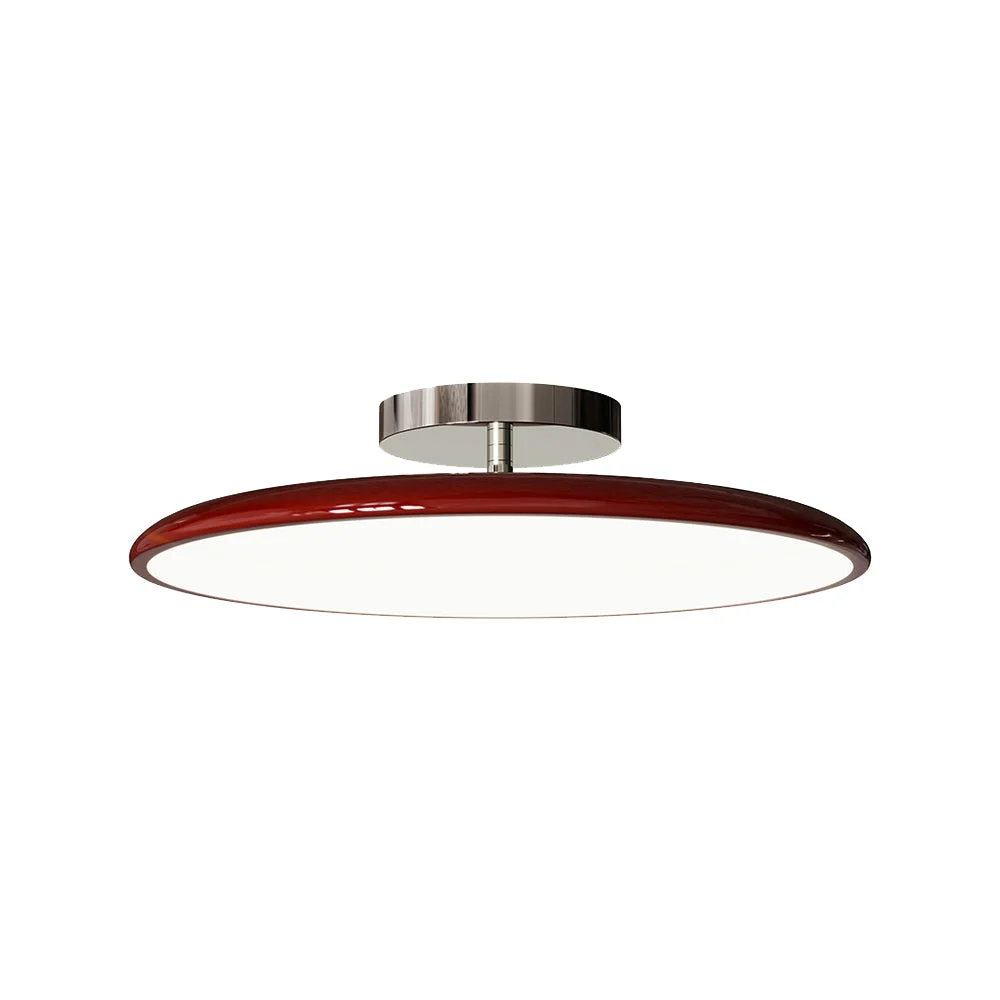 Official Valentina Vintage Flush Mount Ceiling Light Metal Red White Green LED Bedroom Fashionable
