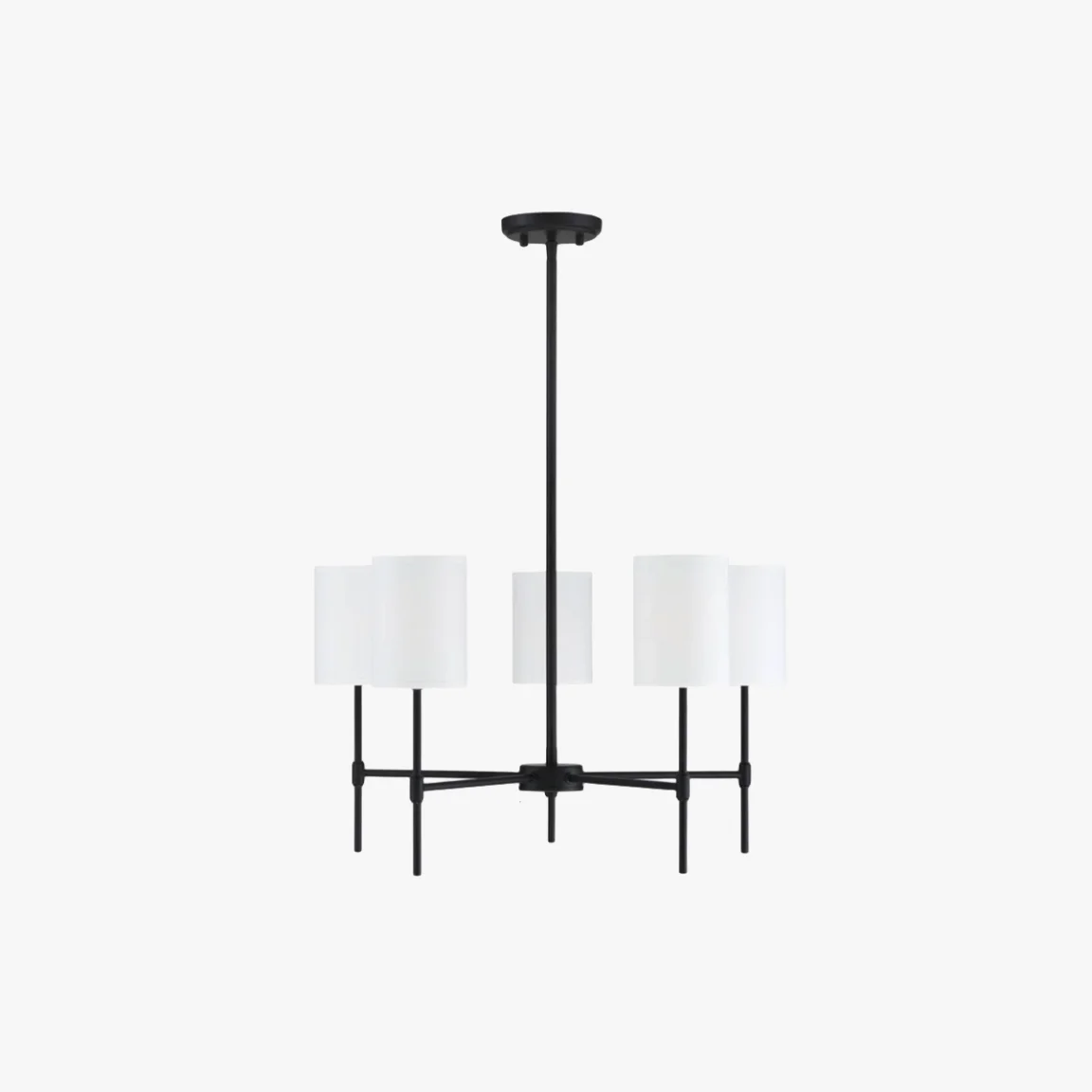 Comfortable Silva Modern LED Chandelier Black Gold Metal Fabric Bedroom Living Room Smart