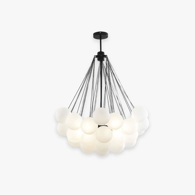 Convenient Valentina Glass Globe Pendant Light Bubble Gold Black Traditional