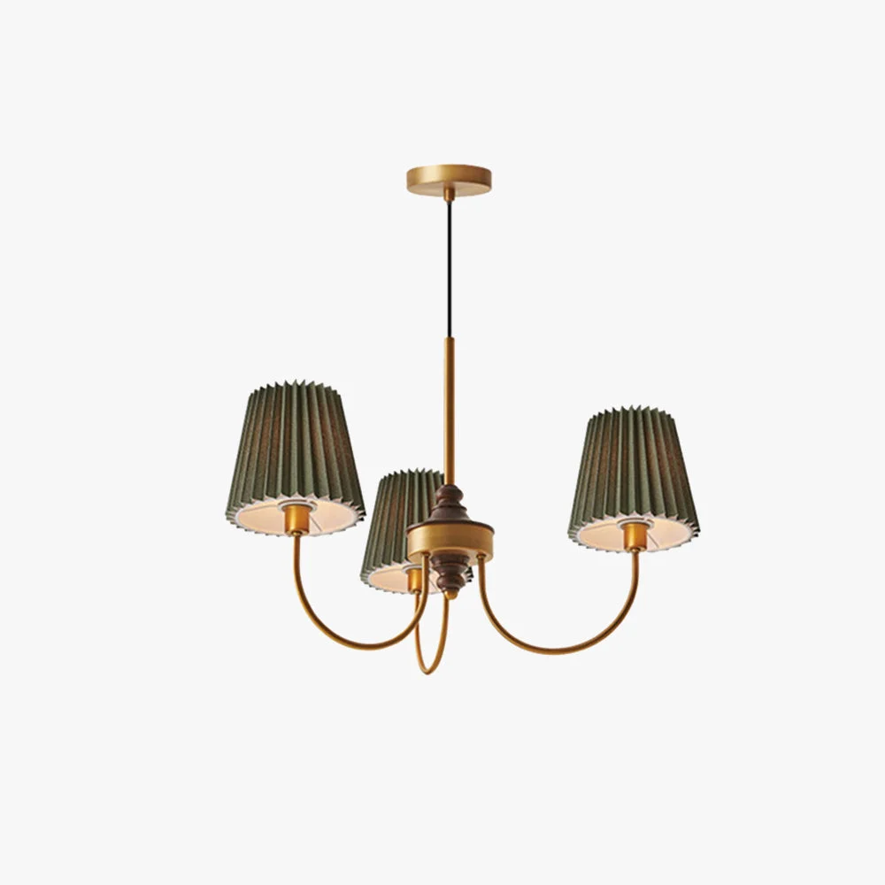 Dependable Eryn Modern Retro Metal Fabric Chandelier White Green Optimized