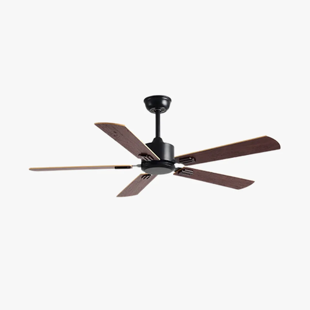 Authentic Haydn 5-Blade Modern Black Coffee DC Ceiling Fan Metal Wood 51” Fine