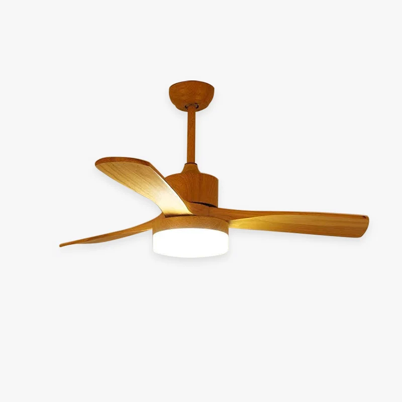 Convenient Ozawa 3-Blade Ceiling Fan with Light Wooden 2 Color 43” Reusable