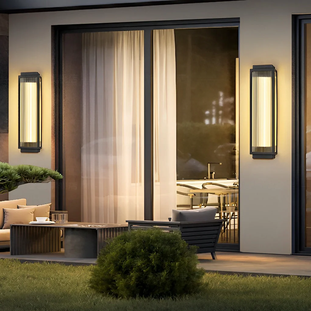Next-Generation Rectangular Waterproof LED Black Modern Outdoor Wall Light Official