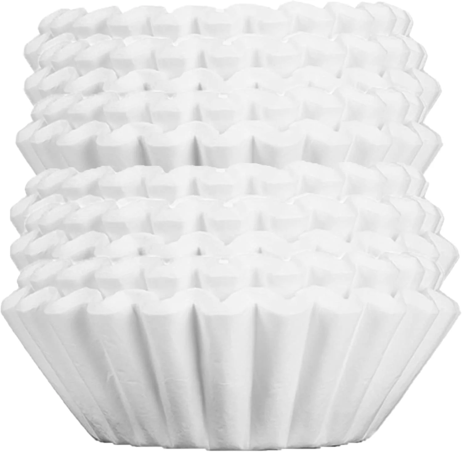 Powerful Big Joe® Large Coffee Filters 500 Count – Tall Walled Commercial Coffee Filters 4 ¼ Inch base 2 ¾ Inch Walls 9 ¾ Inch Laying Flat Healthy