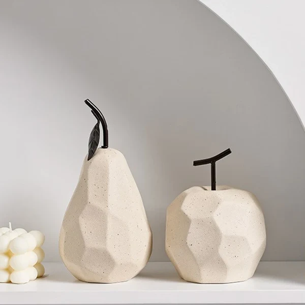 Sophisticated Nordic Ceramic Fruit Sculptures Refined