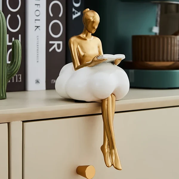 Organic Cloud Girl Sculpture Sustainable