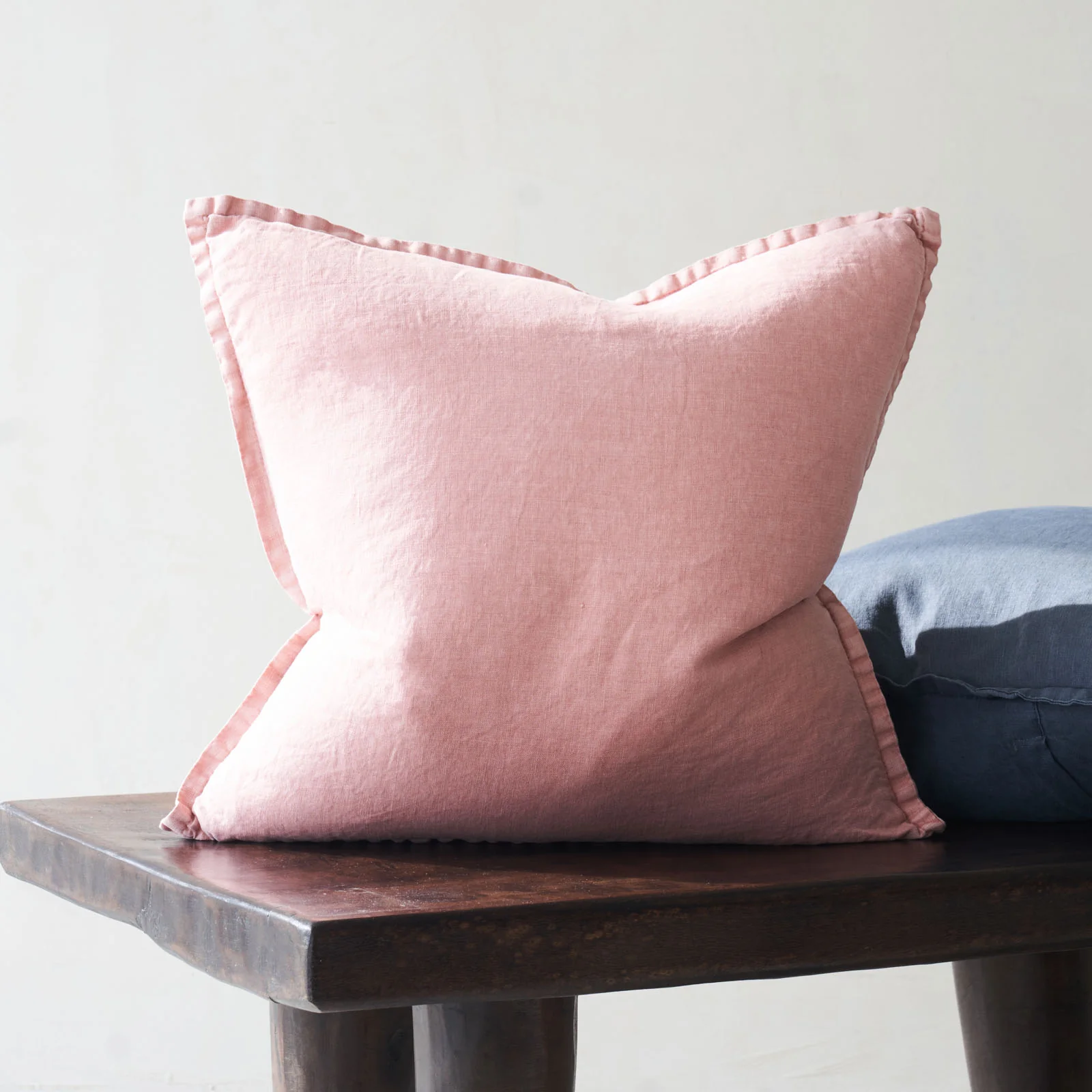 Durable Linen Fabric Cushion Dusty Rose Certified