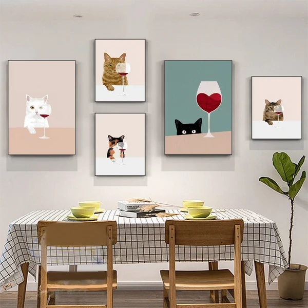 Superior Wine Connoisseur Cat Canvas Art Secure