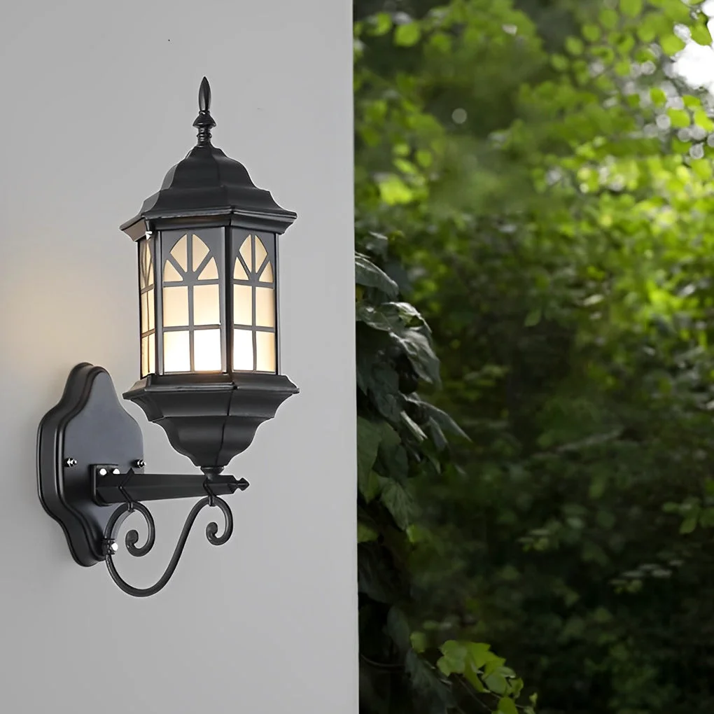 Responsible Retro Waterproof Dimmable LED Solar Wall Lamp with Remote Exterior Lights Safe