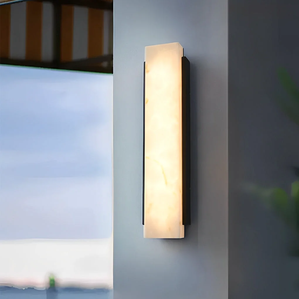 Functional Rectangular Metal LED Waterproof Black Modern Outdoor Wall Lights Pure