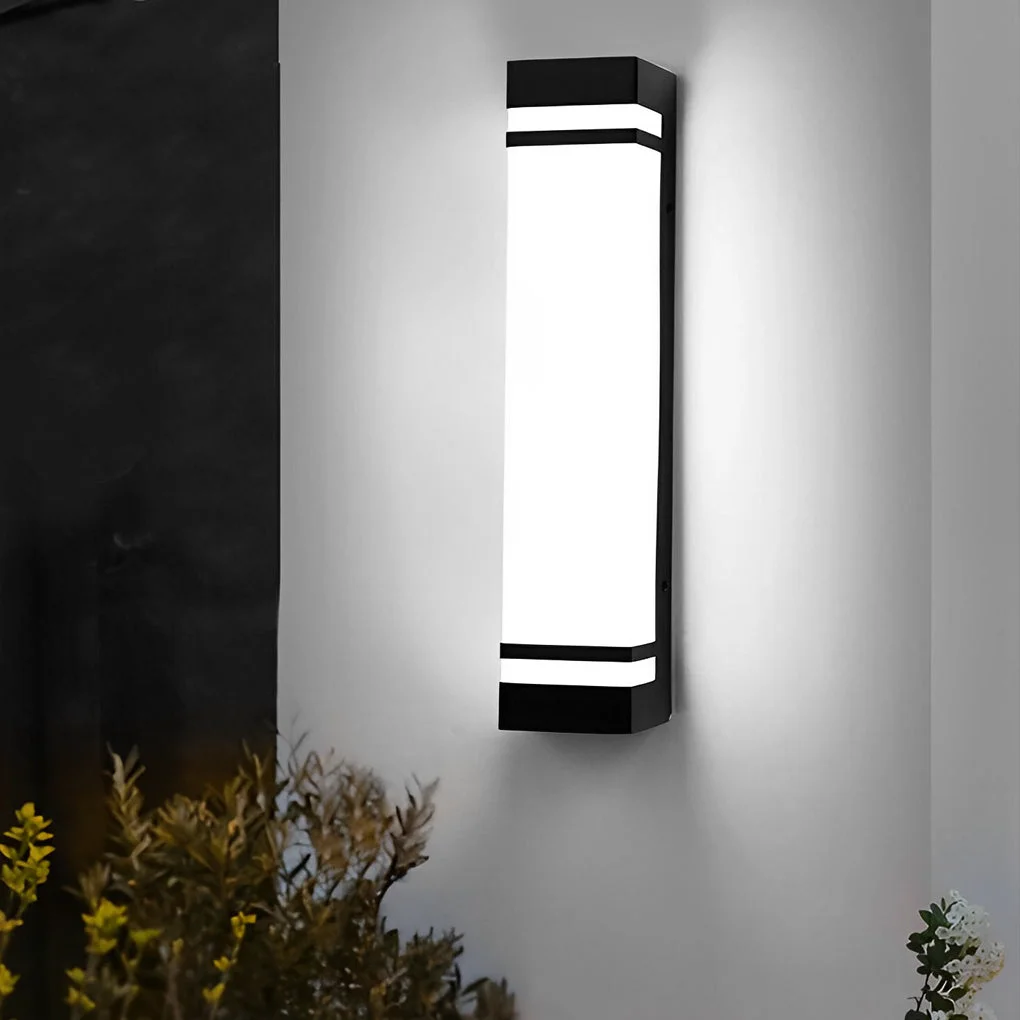 Authentic Waterproof Strip LED Black Modern Outdoor Wall Light Fixture Wall Lamp Luxury