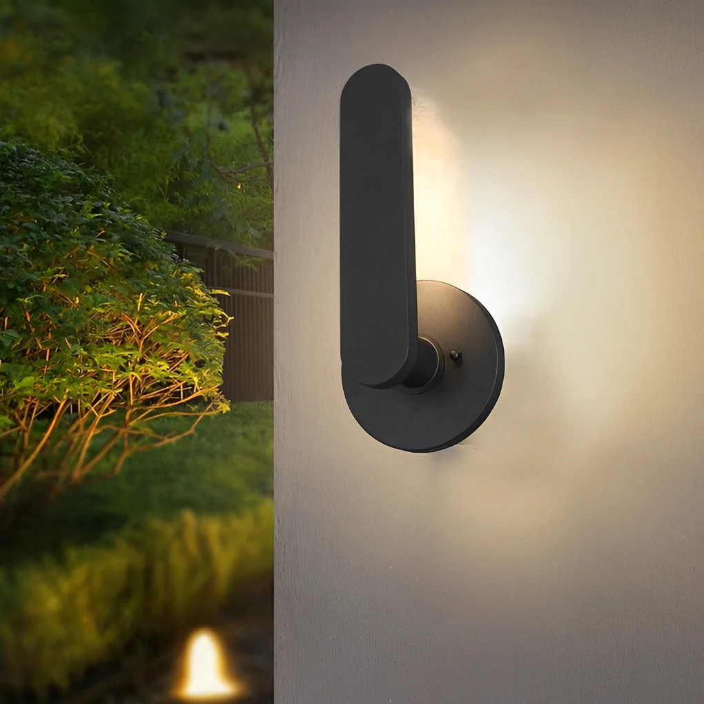 Strip Aluminum Waterproof LED 10W Black Modern Outdoor Wall Lighting Traditional