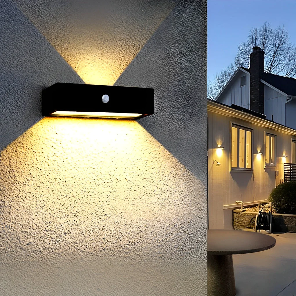 Easy-to-Use Waterproof LED Up and Down Lights Motion Sensor Modern Solar Wall Lamp Luxury