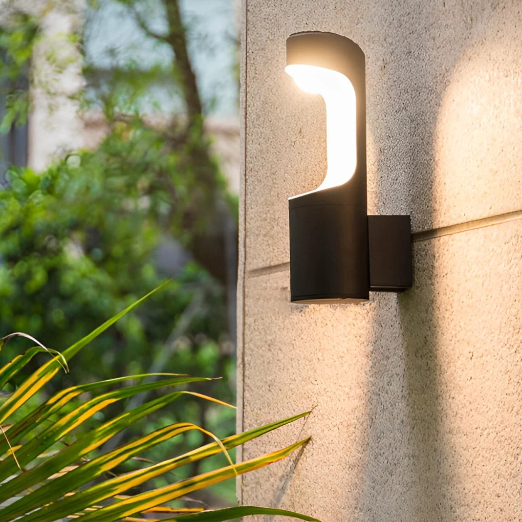 Luxury Creative LED Waterproof Black Modern Outdoor Wall Lamp Exterior Lights High-Grade