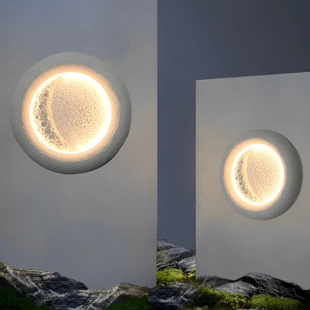 World-Class Creative Moon Shaped Waterproof LED 10W Modern Wall Lamp Exterior Decor Verified