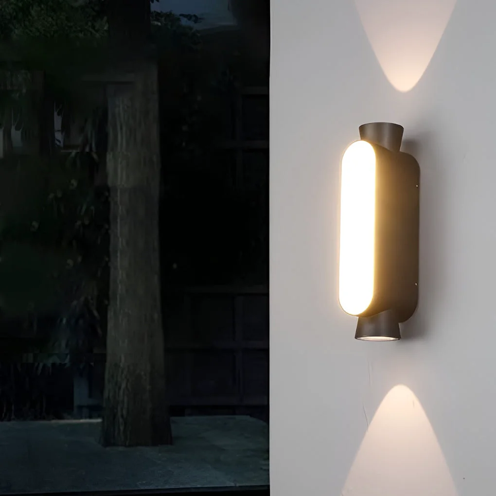 Reliable Waterproof LED Up and Down Lights Black Modern Outdoor Wall Sconce Lighting Genuine