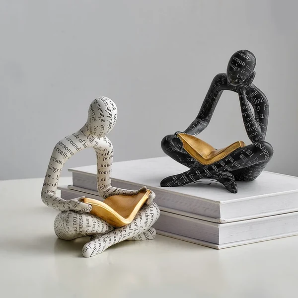 Exceptional Reading Abstract Figurine Safe