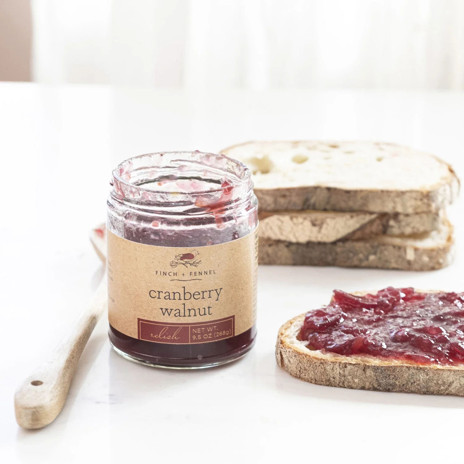 Innovative Finch Fennel Cranberry Walnut Relish 9oz World-Class