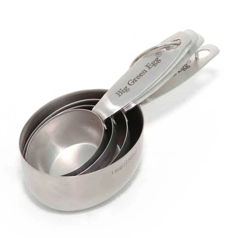 Reusable Big Green Egg Stainless Steel Measuring Cups Selected