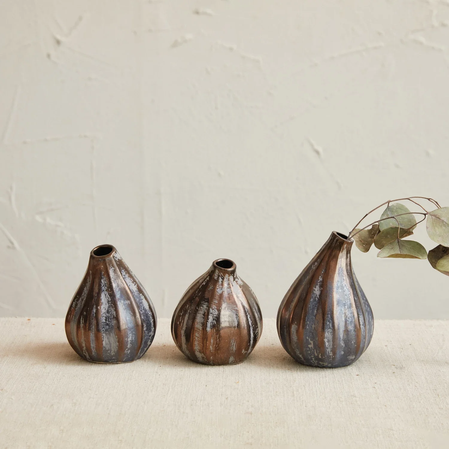 Efficient Stoneware Fig Shaped Vases Versatile