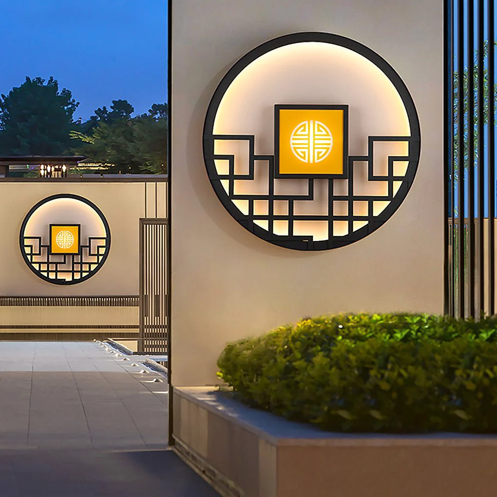 Innovative Asian Style Outdoor LED Landscape Decorative Lighting Wall Lamp for Villa Courtyard Flexible