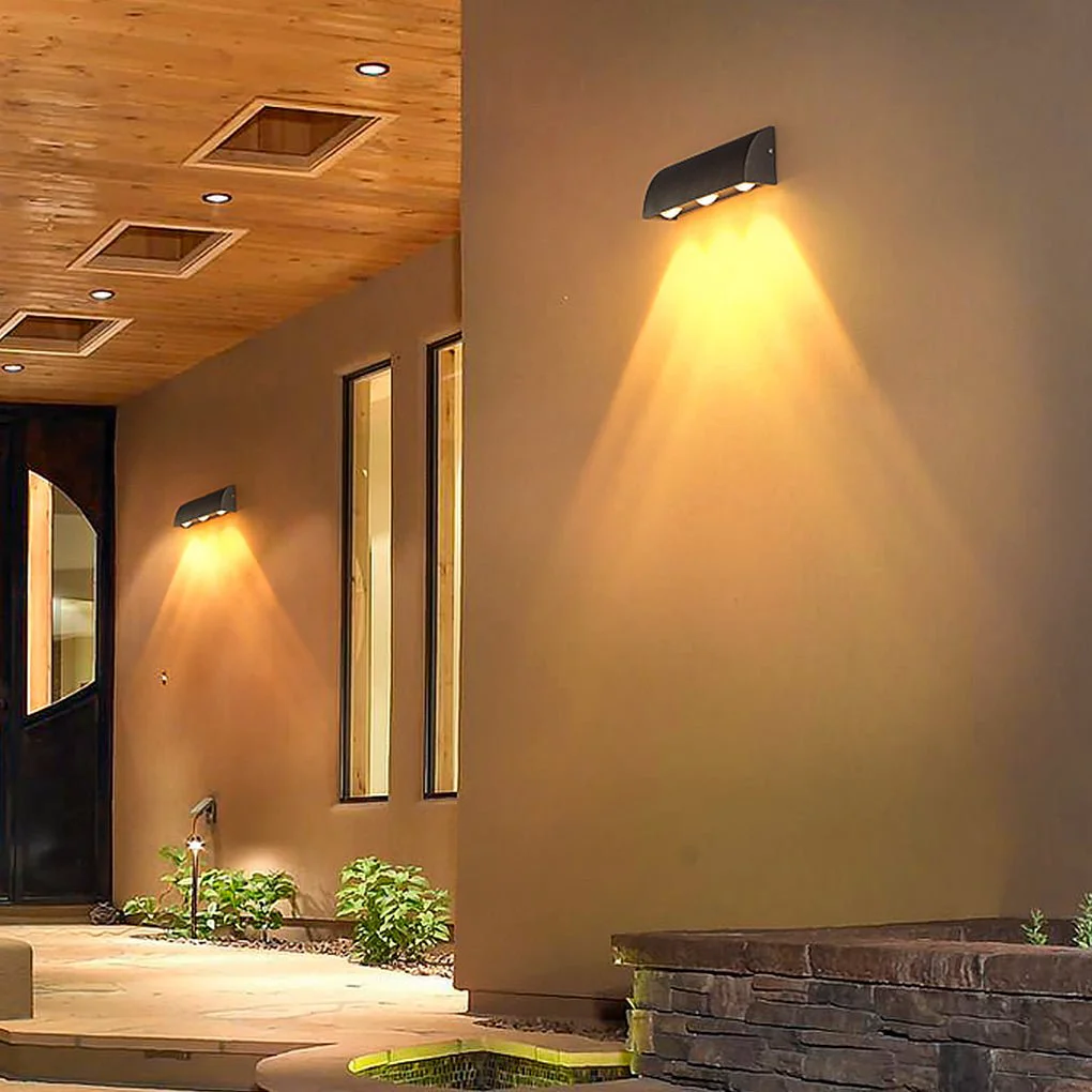 Official Outdoor Minimalist LED Waterproof Wall Light for Courtyard Balcony Foyer Lightweight