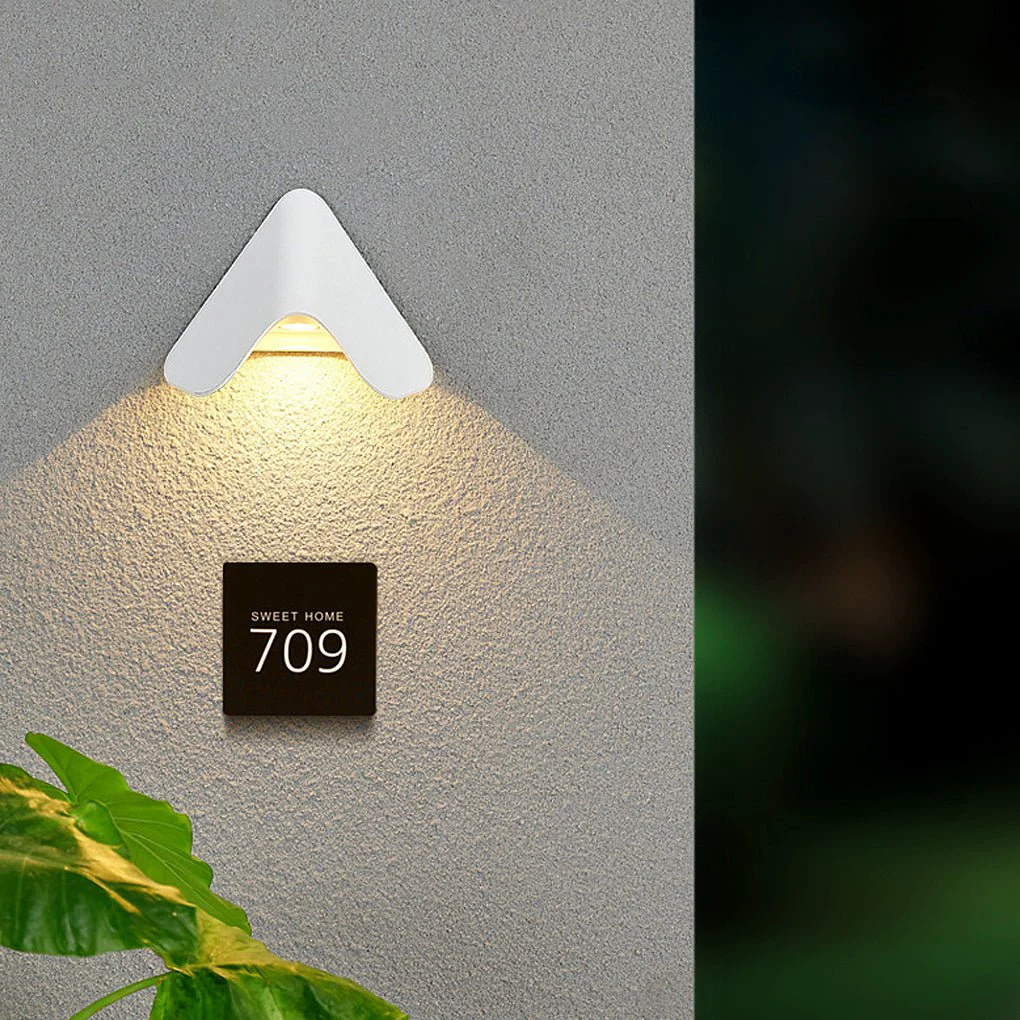 Original Design Creative Modern Wall Sconces LED Doorplate Lamp Waterproof Wall Lights Fixture Indoor Outdoor Official